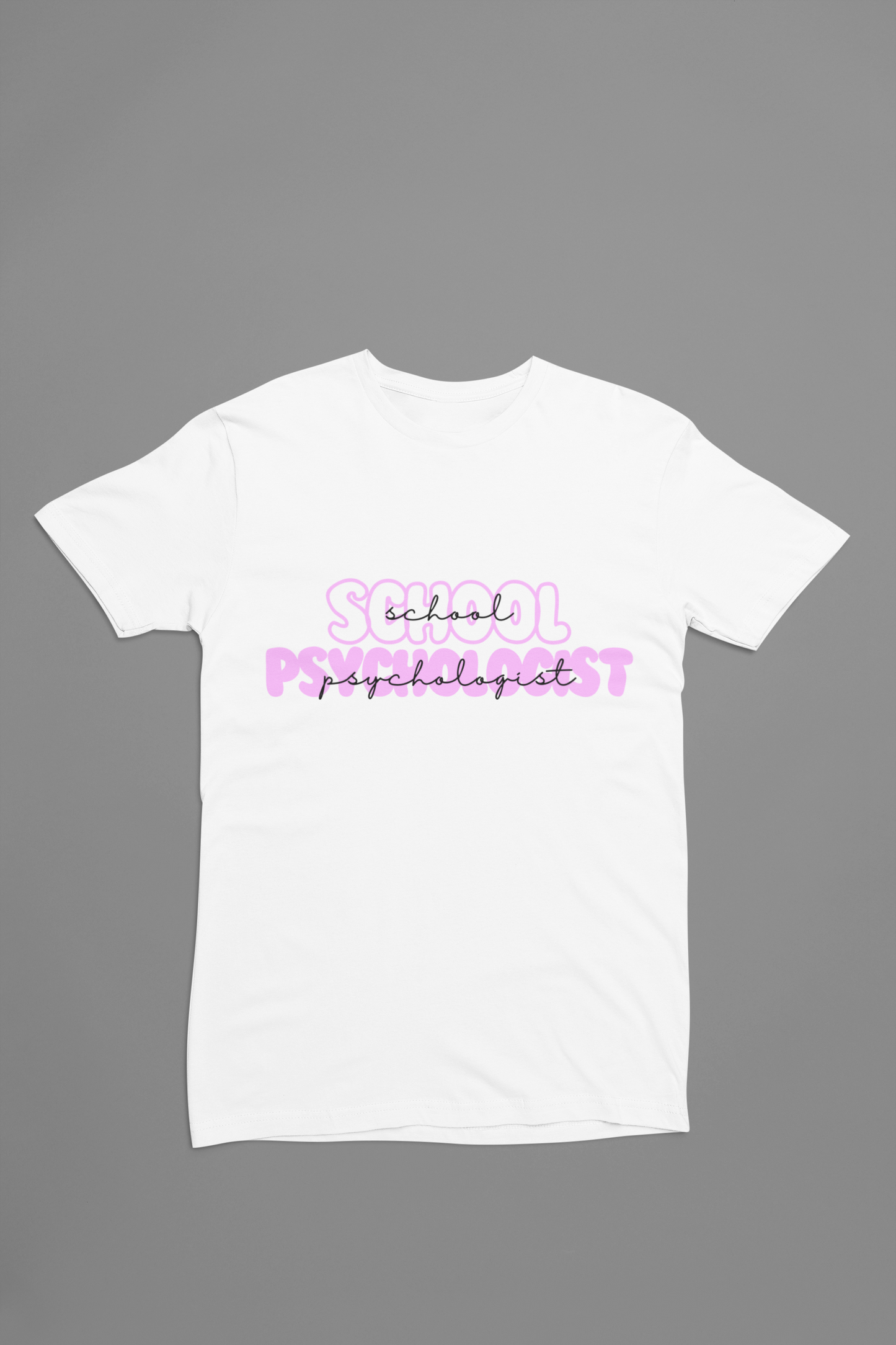 Pink School Psychologist tee