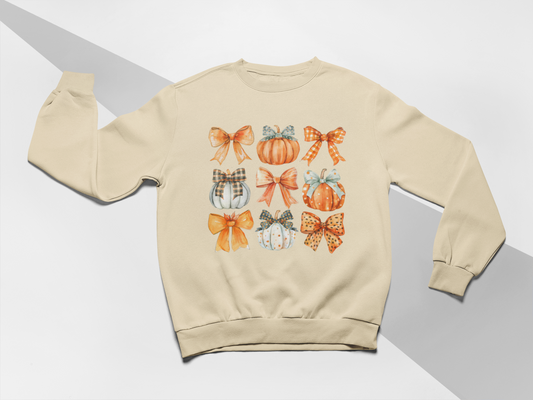 Pumpking and Bows Fall Sweatshirt